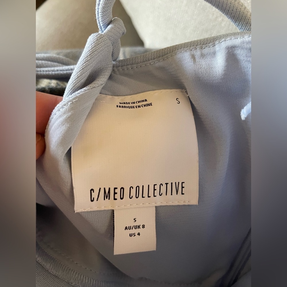 C/MEO Collective Good Thing Light Blue Ruched Midi Dress - Picture 8 of 10